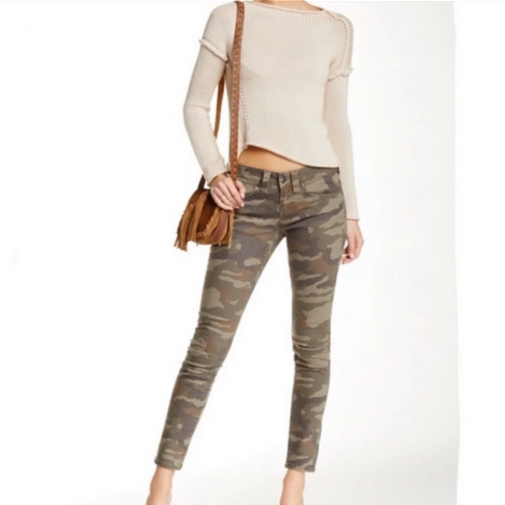 Seven7 Camouflage Distressed Skinny Jeans Bregade